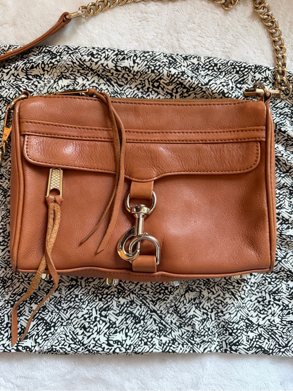 Rebecca Minkoff Cognac Mini MAC Crossbody